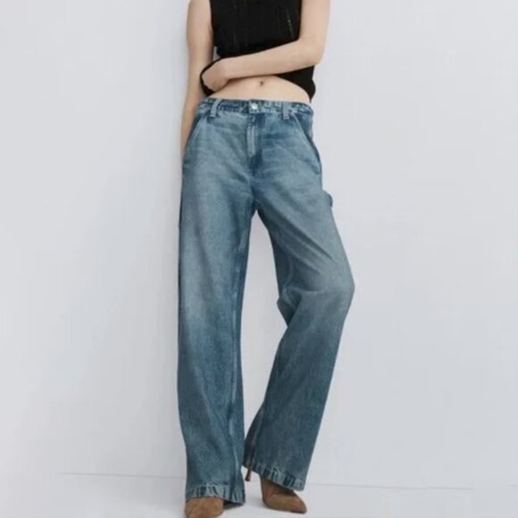 Rag & Bone Miramar Sid Carpenter Faux Denim Sweatpant Jeans Pants in Flora - Picture 1 of 13